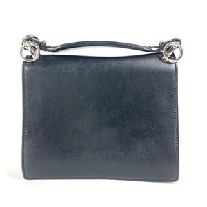 Fendi leather handbag com blue dot